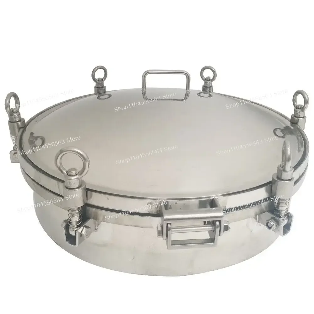 Round Stainless Steel Manhole Cover Sanitary Pressure Manway for Tanks Industrial Vessels Hygienic Grade