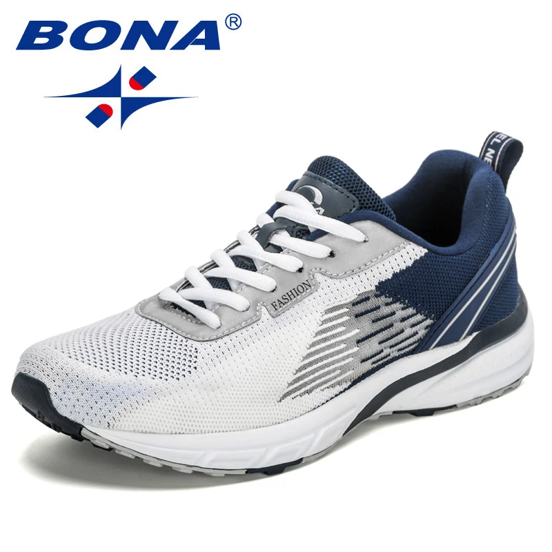 BONA New Popular Style Men Running Mesh Weaving Upper Sport Shoes ventilate Jogging Walking Sneakers Lace Up Free Shipping