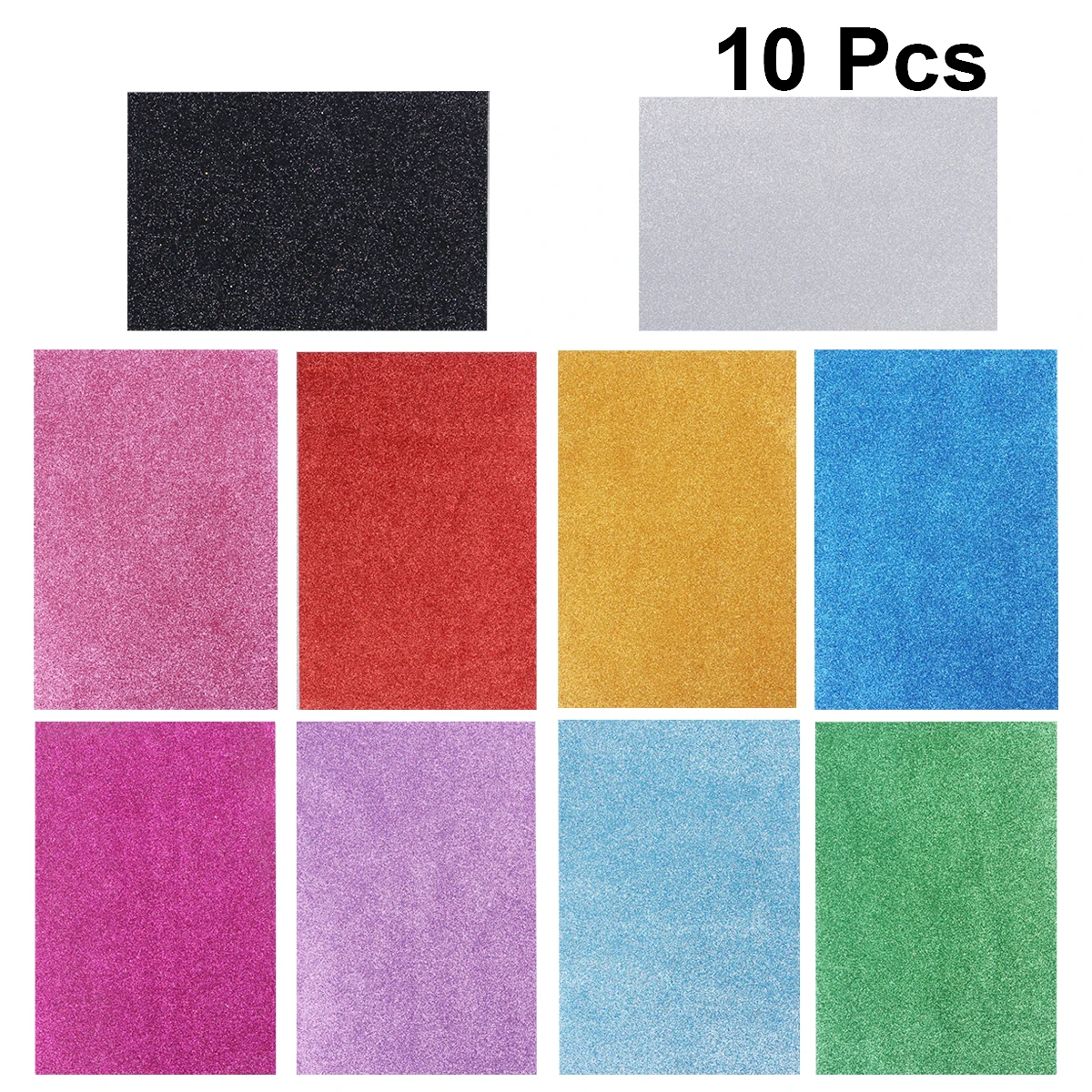 

10 Pcs Thicken EVA Bright Color Gold Powder Sponge Paper Handicraft Diy Use Source Patch Self-adhesive Stickers (Mixed Ten Color