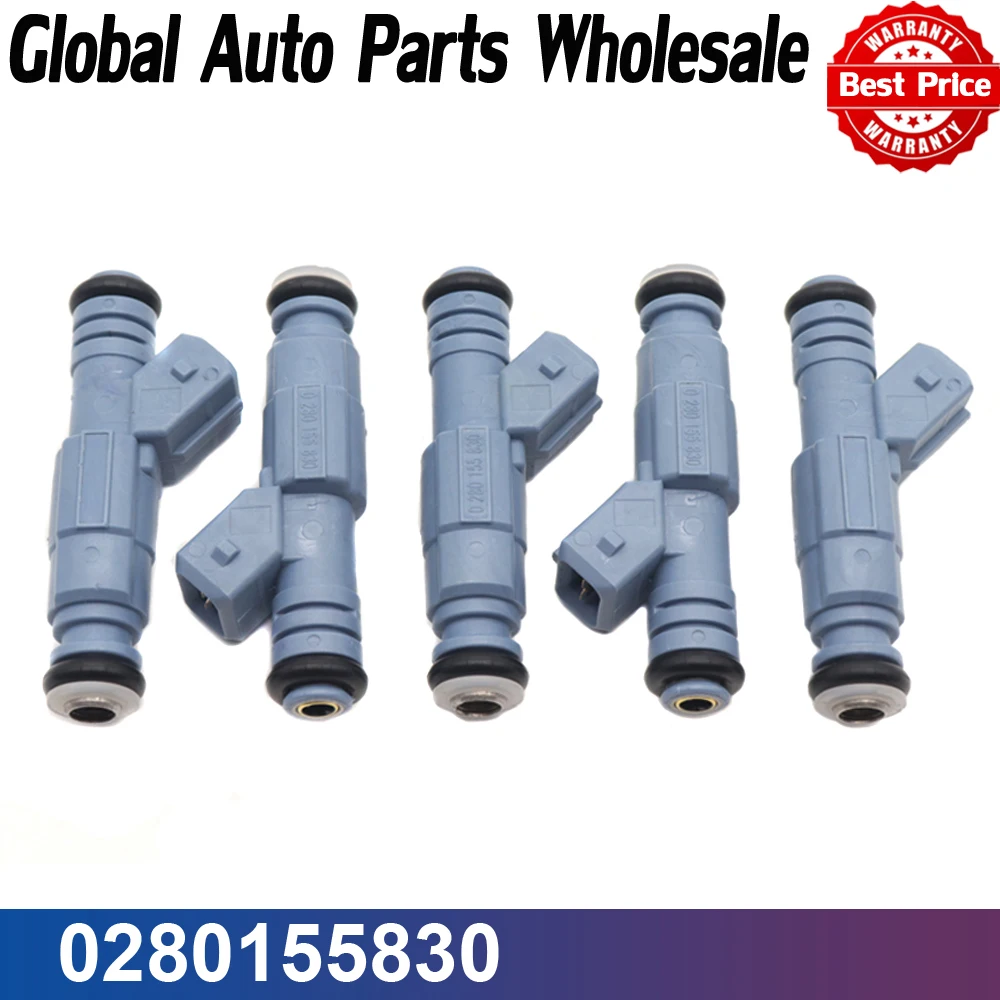 

5x Car Fuel Injectors 0280155830 For Volvo C70 V70 S60 S80 1999 2000 2001 2002 2003 2004 2005 2006 91860600 852-12166