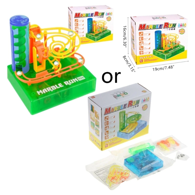 Diy labirinto elétrico bola pista mármore corrida blocos inseridos blocos construção para dropship