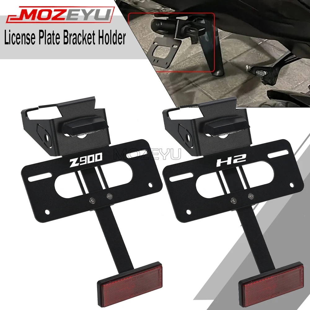 

For Kawasaki Z900 Z H2 SE Performance 2020 2021 2022 2023 Z 900 2024 Rear Tail Tidy License Number Plate Holder Fender LED light