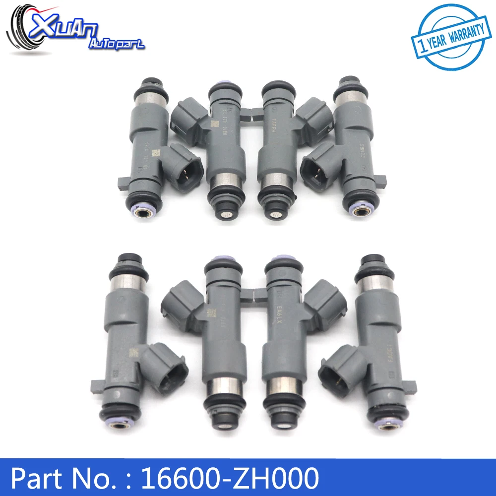 

XUAN 8pcs Car Fuel Injectors Nozzle 16600-ZH00A for Nissan Titan V8 5.6L 2005 2006 2007 16600-ZH000