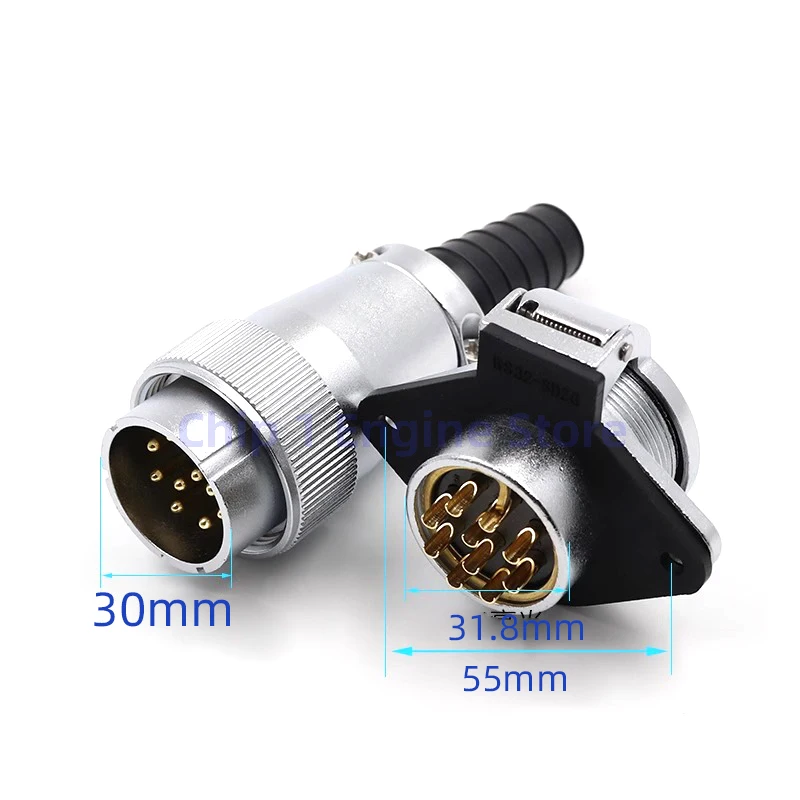 For WEIPU Anti-leakage plug WS32 Connector TQ+ZG heavy current 4 6 8 10 11 12 13 19 pin aviation plug male and female socket