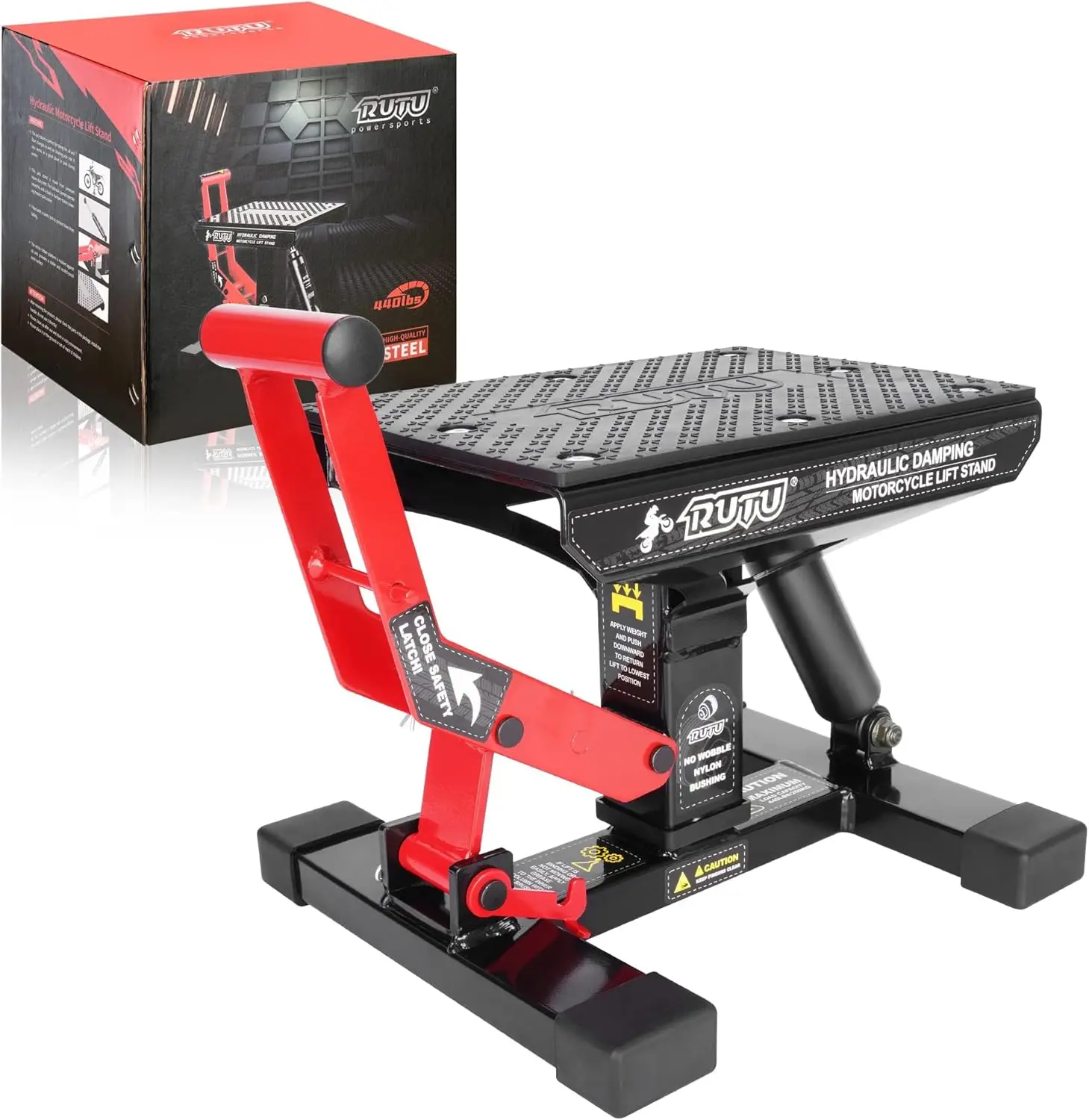 

Подставка для велосипеда для грязи, подставка для подъема мотоцикла, домкрат емкостью 1000 фунтов, 9,6-13,2 дюйма, сверхмощный стальной гидравлический подъемник для Dirtbike ATV ADV