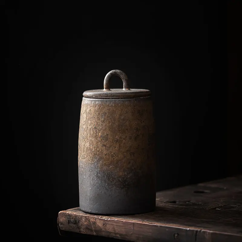 Modern Gilt Ceramic Tea Caddy Kitchen Seal Moisture-proof Storage Bottle Coffee Bean Tea Caddy Storage Container Home Decoration