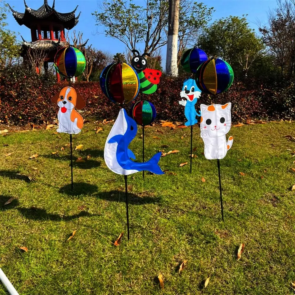 New Multistyles Dolphin Performance Top Ball 80cm Wind Spinner Gifts Colorful Windmill PVC Home Garden Yard Decor