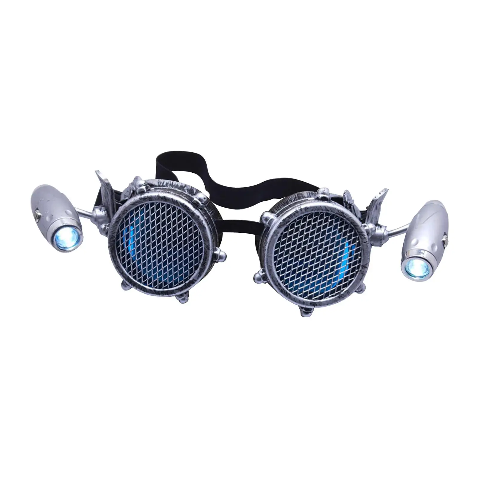 Occhiali stile Steampunk alla moda con occhiali da sole a LED spettacoli teatrali oggetti di scena fotografici intercambiabili occhiali stile Vintage staccabili