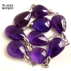 Natural Gemstone Amethyst Pendant Irregular Crystal Charms Pendants For Handmade Jewelry Making DIY Necklace Accessories BO456