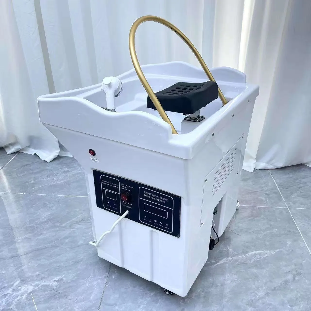HOT SALE Head Spa bed with water tank mobile shampoo chair basin black Portable shampoo basin