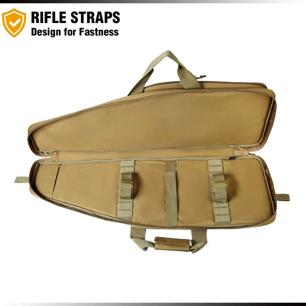 Tactical Single Scoped Long Gun Bag Soft Rifle Case for Shooting Range Outdoor Hunting | US Flag Patch + Universal Gun Holder Included | 35" 41" view 5