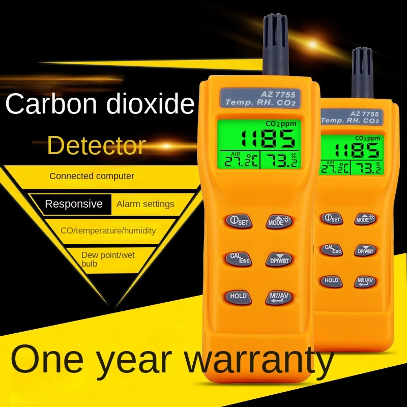 

Carbon dioxide detector AZ7755 portable high-precision CO2 concentration industrial gas test alarm