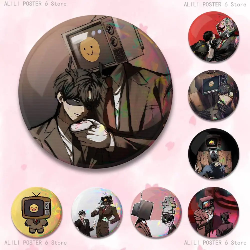 Agent Choi G-GDCG G-GSGW 32mm 58mm 75mm 44mm 25mm Anime Badges Brooches DIY Pins Decorations Birthday Gifts
