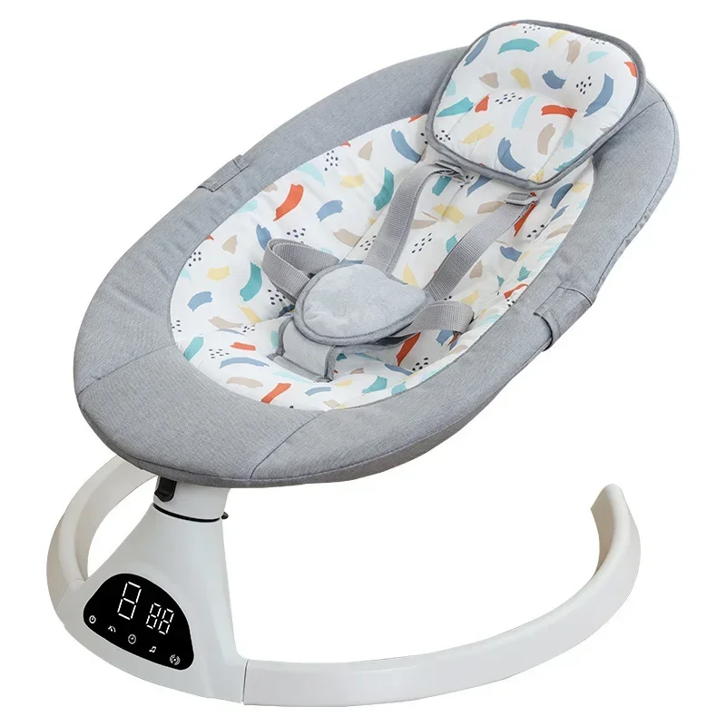 

The baby sleeps peacefully, and the rocking chair comes with music to coax the baby.