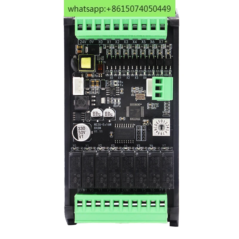 PLC industrial control board MS3U-ExCAN expansion module 16MRT relay transistor 8 in 8 out switch value