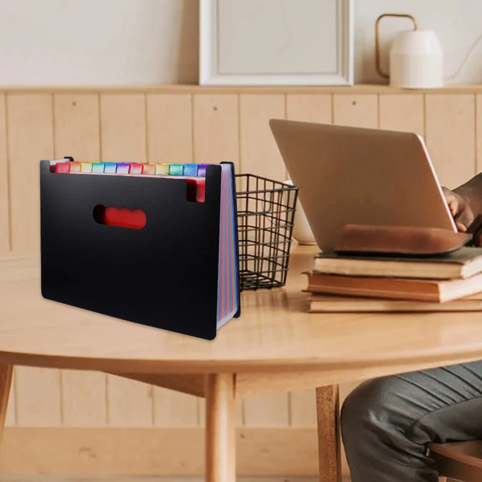 

Папка-органайзер для файлов, 24 отделения, пластиковая, расширяемая, для документов, хранения бумаг, офисная, для классификации файлов, 1 шт.