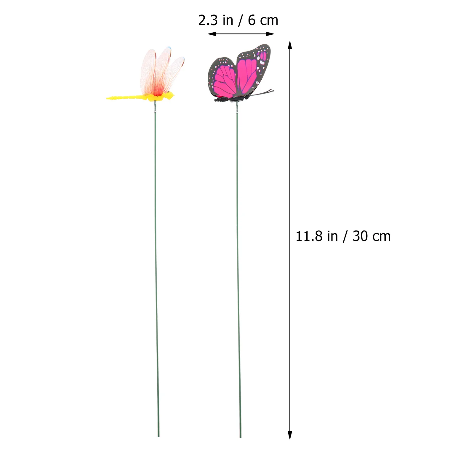 

48Pcs Colorful Butterflies Stakes Garden Decoration Artificial PVC Springs Swaying Yard Patio Display Butterflies Stakes
