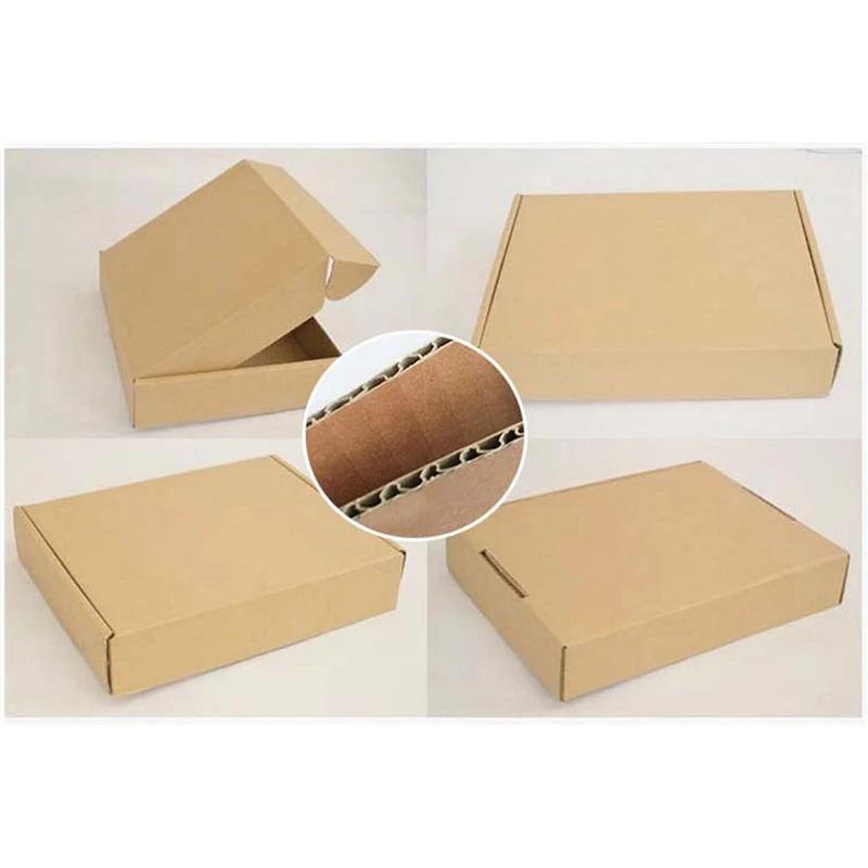 Brown Corrugated Paper Box Aircraft Carton Gift Packing Box Postal Express Shipping Package Box Kraft Smal Carton