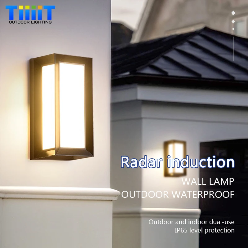 

LED Outdoor Wall Lamp IP65 Waterproof Radar Motion Sensor Wall Lamp Porch Balcony Courtyard Light Outdoor Decor Light AC85-265V