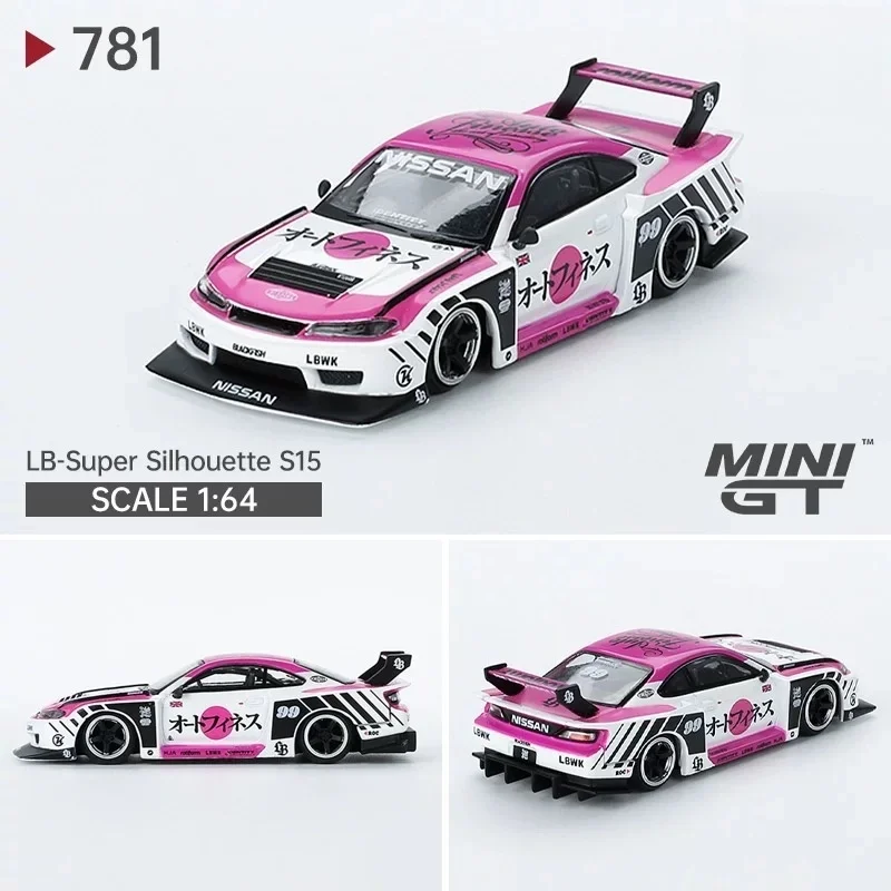 

MINIGT 1:64 Skyline LB-Super S15 SILVIA alloy car model