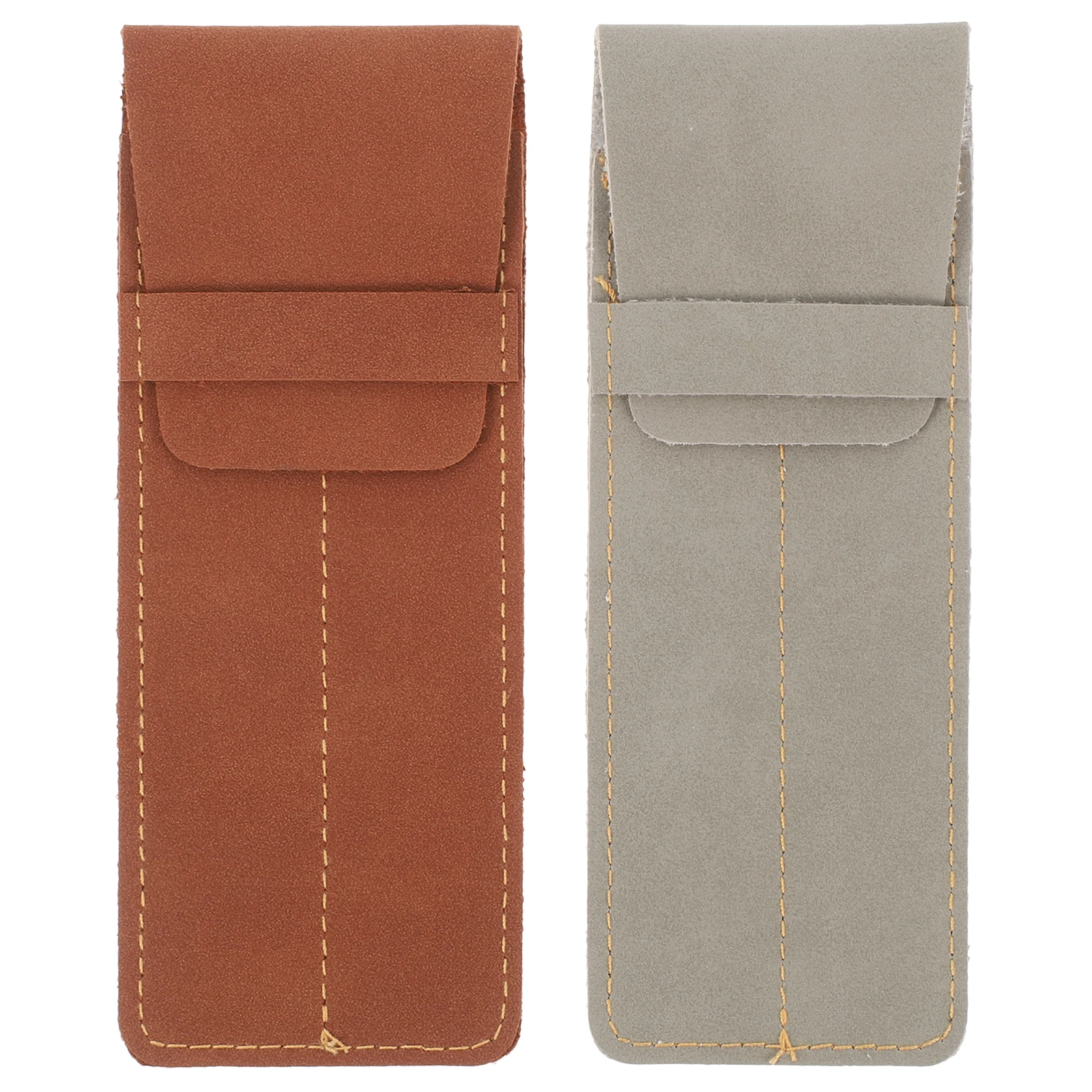 

2pcs Sleeve Two Pen Holder Pouch Fountain Ballpoint Storage Bag Gift Packaging Dustproof Scratch Resistant Portable