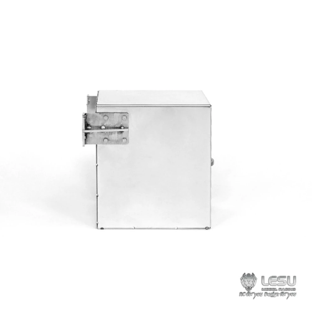 กล่องเครื่องมือจำลอง สแตนเลส สีเงิน G-6136 รุ่นอัพเกรด สำหรับรถบังคับวิทยุ Tamiya RC Lesu Scania Man Actros ขนาด 1/14 อะไหล่ของเล่น