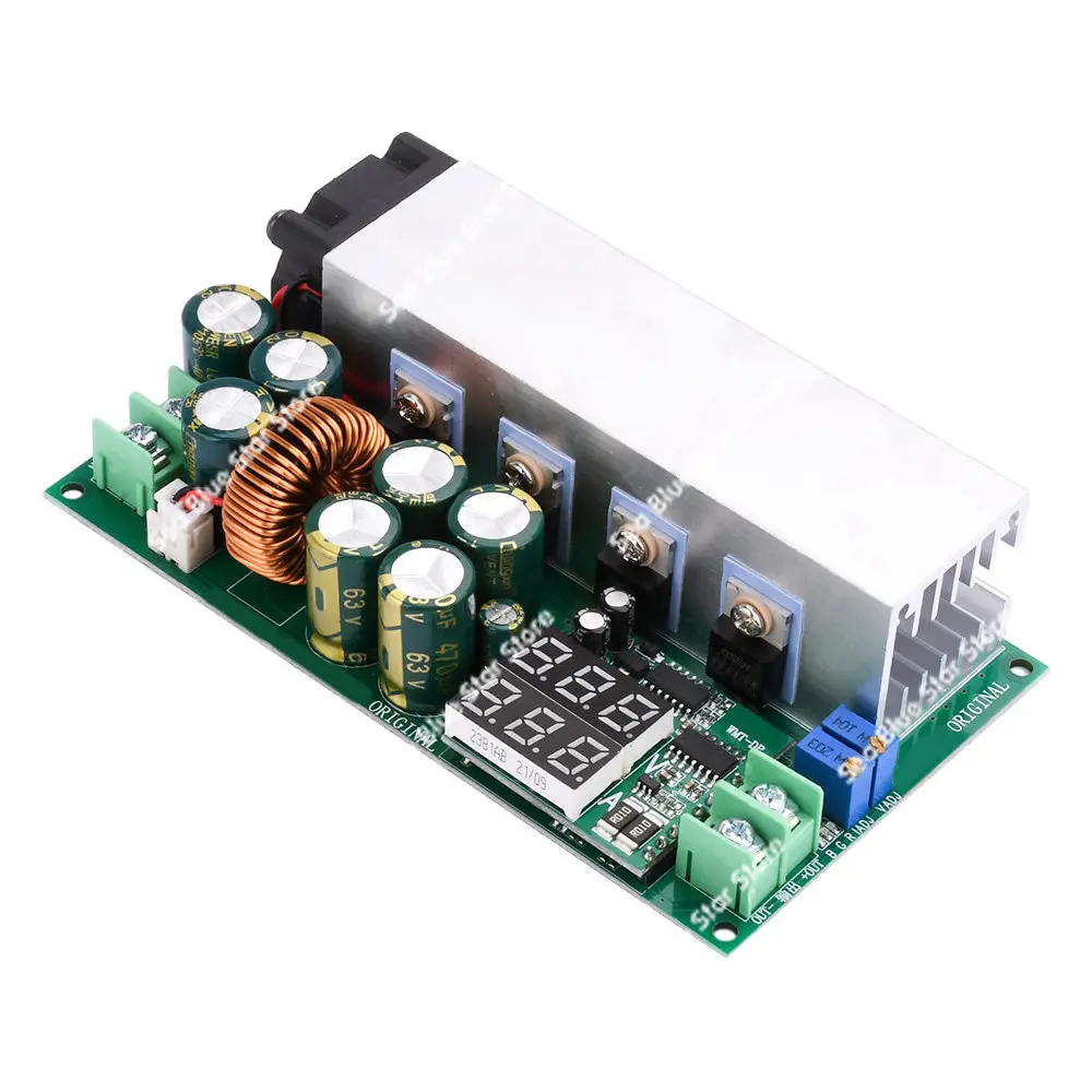 Power moduleDC12-80V 20A adjustable step-down, constant current constant voltage module with voltage and current display 600W