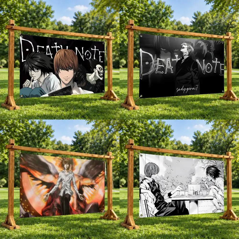 Anime Death Note Flags Soft Skin-friendly Durable Tapestry Outdoor Party Home Living Room Bedroom Decoration