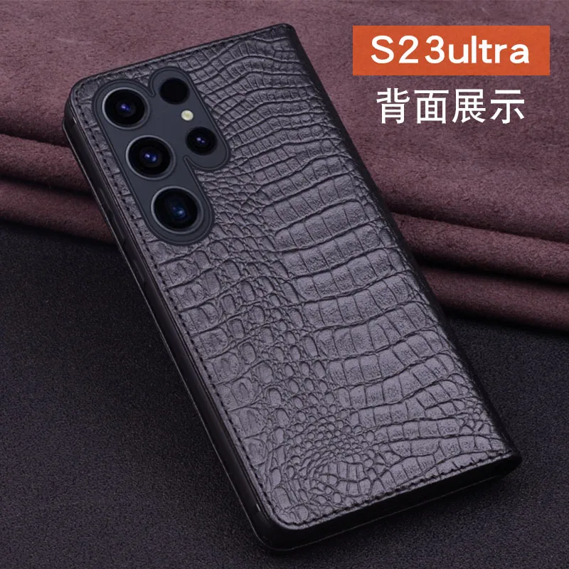 

Роскошный чехол-кошелек из натуральной кожи, деловые чехлы для телефонов для Samsung Galaxy S24 S23 Ultra Plus, чехол со слотом для кредитных карт и денег