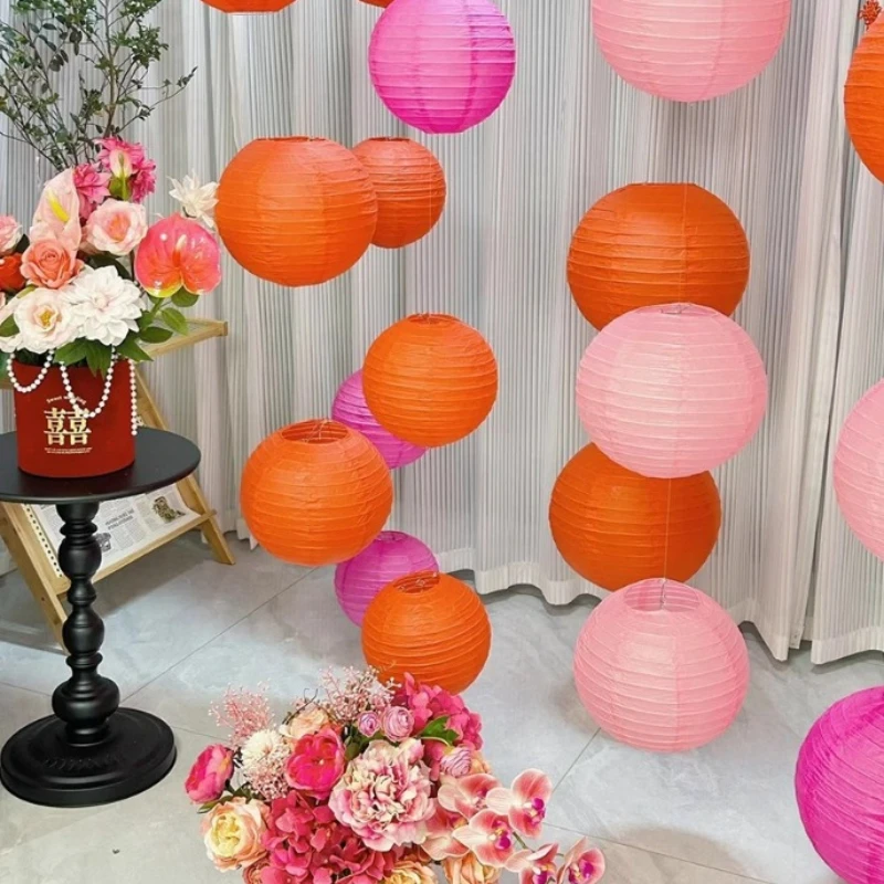 1 Stück runde Papierlaterne im chinesischen Stil zum Aufhängen im Freien, Lampion, für große Veranstaltungen, Geburtstag, Weihnachten, Party, Hochzeit, 4 Zoll/10 cm