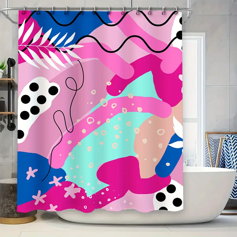 

Занавеска для душа с рисунком собаки, коричневый, золотой, клетчатый, домашний декор для ванной комнаты для любителей собак, набор включает входят 16 крючков (205x183 см)