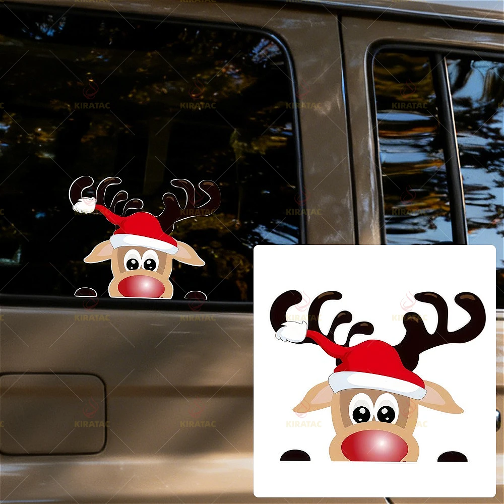 

1 шт., рождественские украшения в виде лося, мотоциклетные наклейки для шлемов, обтекатели топливных баков, автомобильные окна скутера, универсальные виниловые наклейки