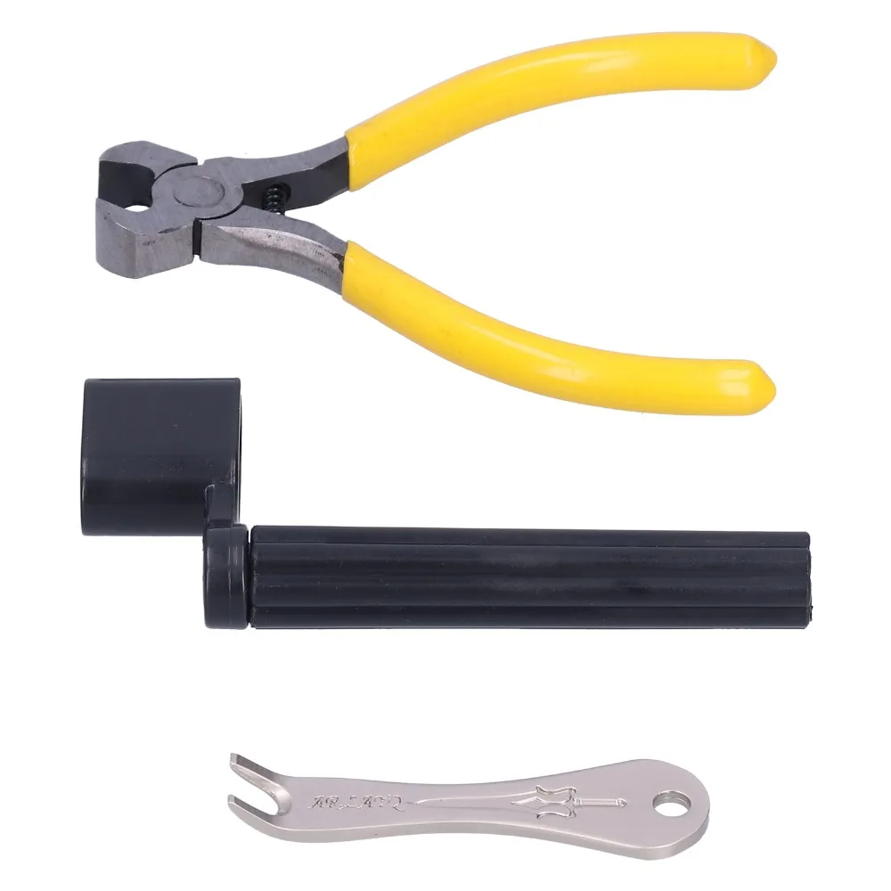 3PCS ABS+Stainless Steel Guitar Repair Kit Multi-Function Assorted colors String Winder Tool Guitar Maintenance Tool Set