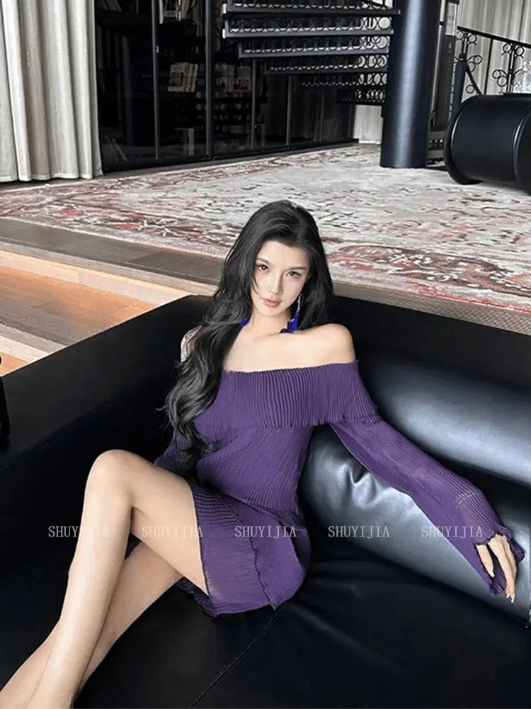 ドレス 長袖 レディースドレス 中世風 春 サテン ゴールド ボートネック リボン結び ウエストフィット フィッシュテール フレア フレンチシック 光沢