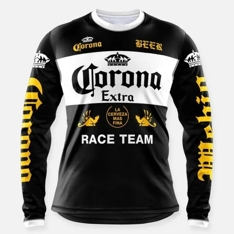

3D Print Men's Motocross Jersey Outdoor Riding Racing Sports Long Sleeve T-Shirt For Men Oversize Round Neck Breathable Clothing