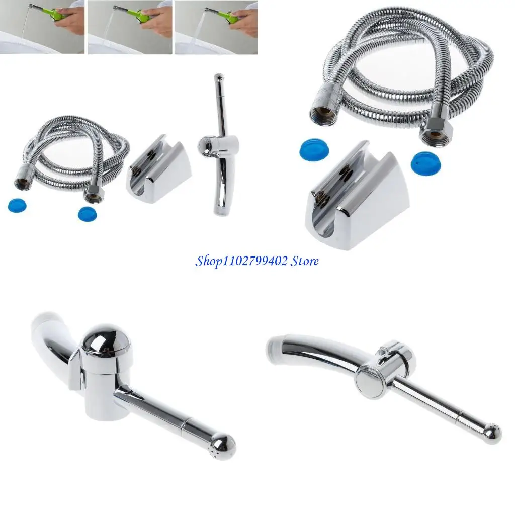 

547F Bidet Sprayer Brass T-Adaptor Portable Shower Sprayer for Bathroom Cloth Diaper