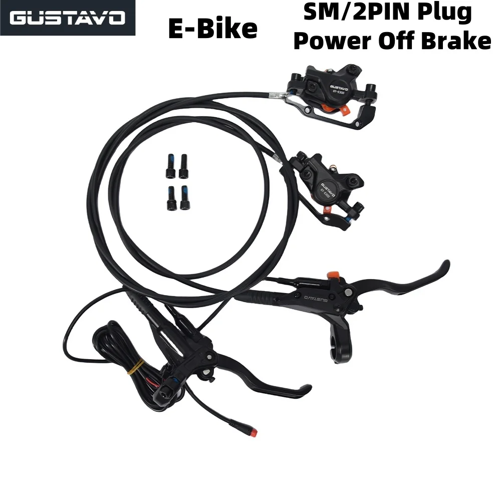 GUSTAVO E-Bike Electric Folding Bicycle MTB Hydraulic Disc Brake Power Off SM/2PIN Plug Oil Disc Brake Of Bicycle Brake Caliper