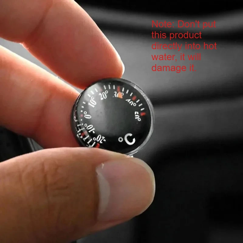 1-Piece Mini Car Thermometer Battery-free Dashboard Thermometer,, No Battery Required, Compact Car Interior