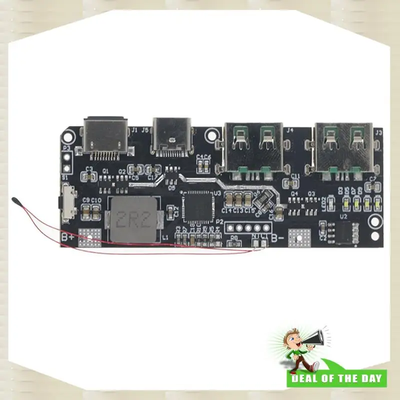 Levering 24 uur QC4.0 QC3.0 LED Dual USB 5V 4.5A 22.5W Micro/Type-C USB Mobiele Power Bank 18650 Oplaadmodule Temperatuur Pro