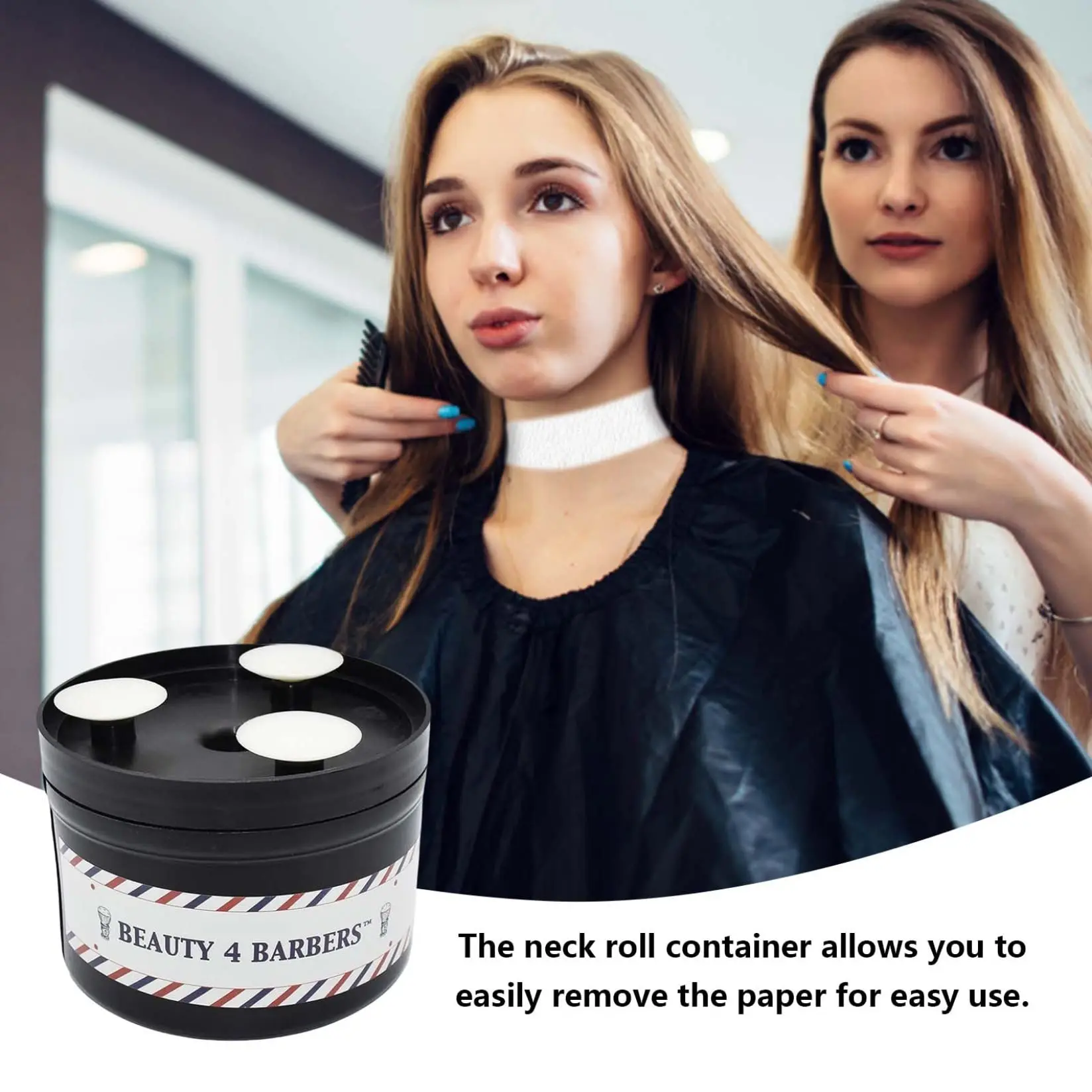 Disposable Haircut Neck Paper Box Plastic Barber Hair Protective Neck Strip Paper Holder Professional Salon Styling Accessories