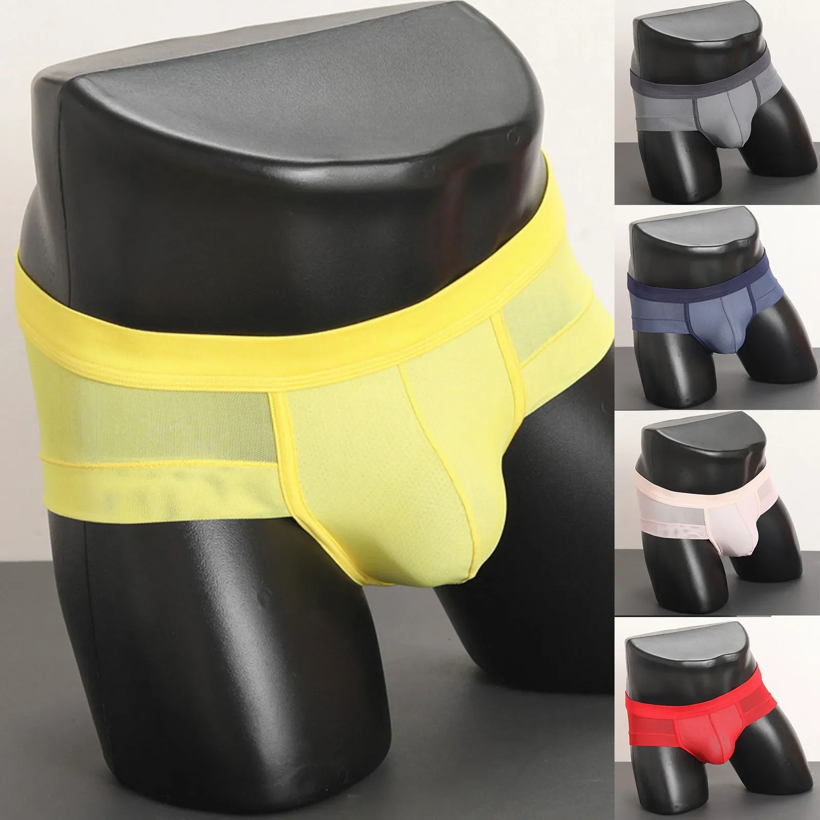 

Men'S Triangle Pants Sexy Low Waisted Fun Quick Drying Ultra Thin Summer Mesh Soft Fabric Underwear Japanese Man Underwear