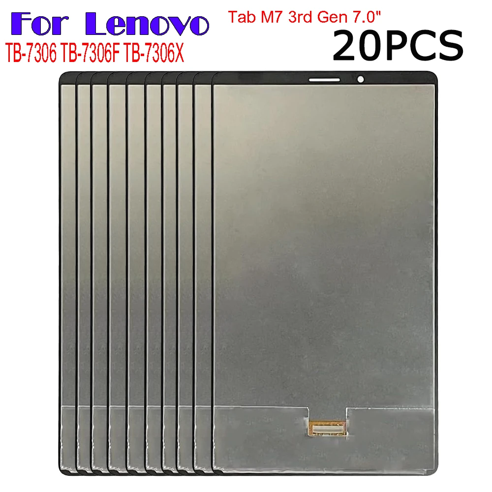 

20PCS NEW LCD Display For Lenovo Tab M7 3rd Gen TB-7306 TB-7306F TB-7306X LCD Display Touch Screen Digitizer Assembly With Tools