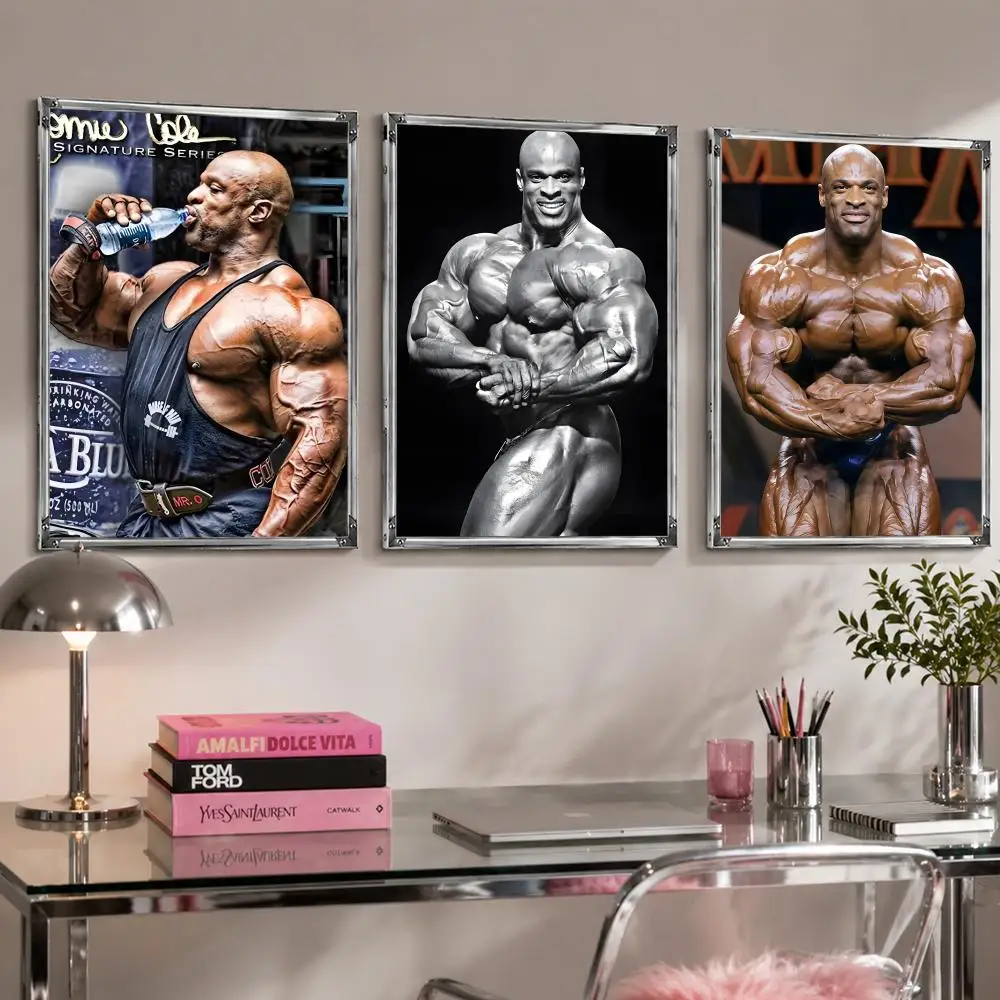 Vintage sport R-Ronnie C-Coleman Poster Self Adhesive Wall Decor Waterproof Removable for Bedroom Living Room bar Gift