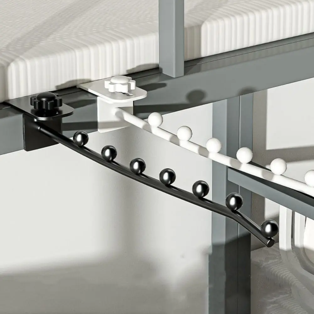 

Portable Iron Wall Mount Clothes Hanger Black/White Space Saving Clothes Drying Rack Adjustable Clothes Storage Hangers for Home