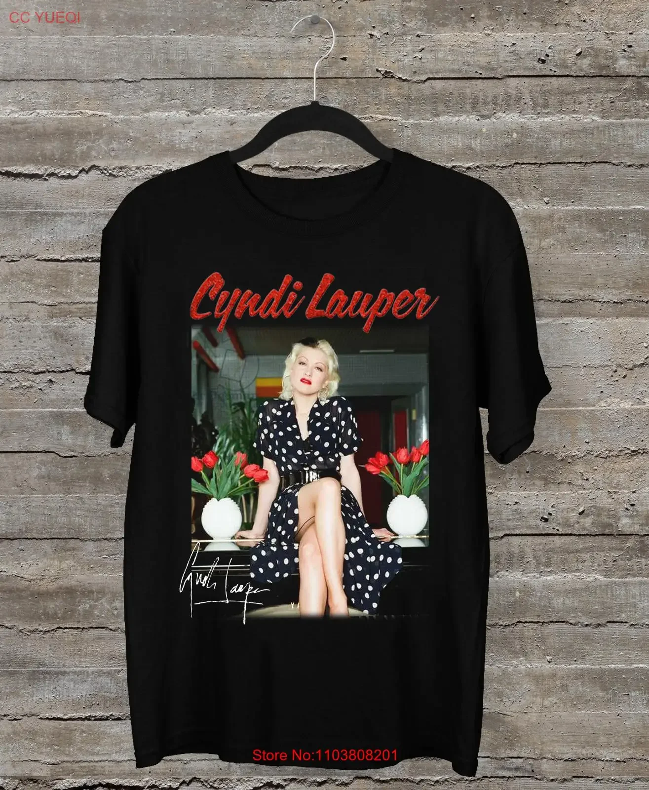 Cyndi Lauper черная футболка размера от S до 5XL, винтажная стираная футболка унисекс с рисунком, слегка повседневная, универсальная, удобная