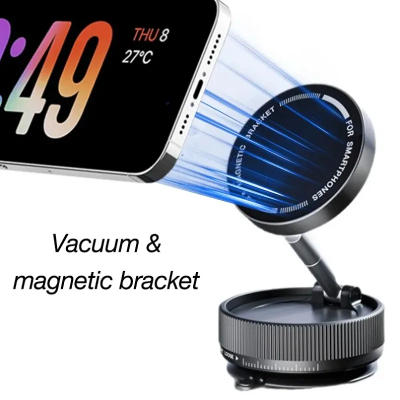 

15 Вт 360 ° Вращающееся автомобильное магнитное беспроводное зарядное устройство, вакуумная присоска для Magsafe iPhone 17-12, автомобильный/тренажерный зал/держатель телефона для вождения