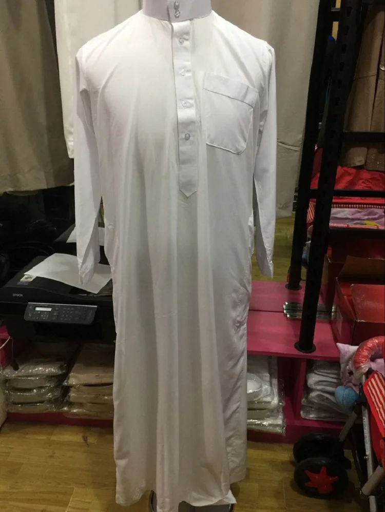 Islam Abaya mężczyźni ubrania muzułmańskie katar bliski wschód dubaj mężczyzna arabski sukienka kaftan długa suknia Eid Abayas RopaHombre islamska odzież