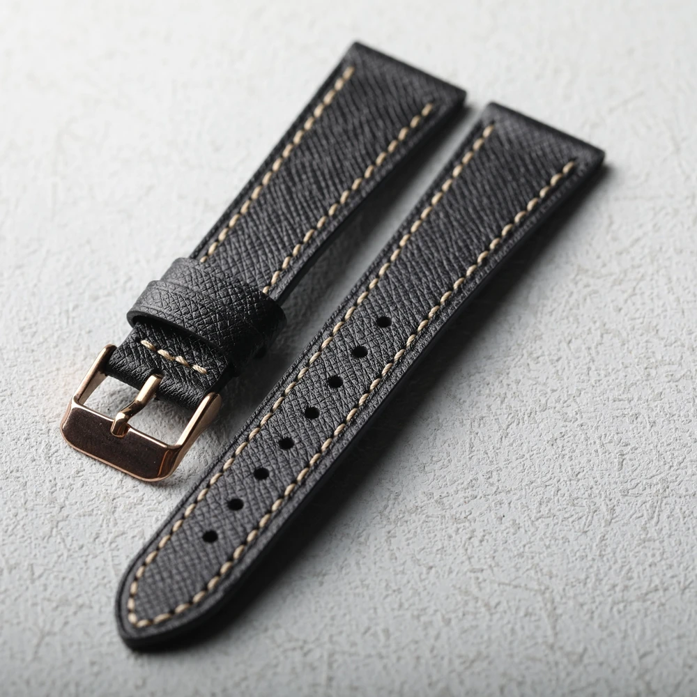 Handmade Palm Patterned Cowhide Strap 18MM 19MM 20MM 21MM 22MM Vintage Leather Strap Suitable For Thin Antique Watch Straps