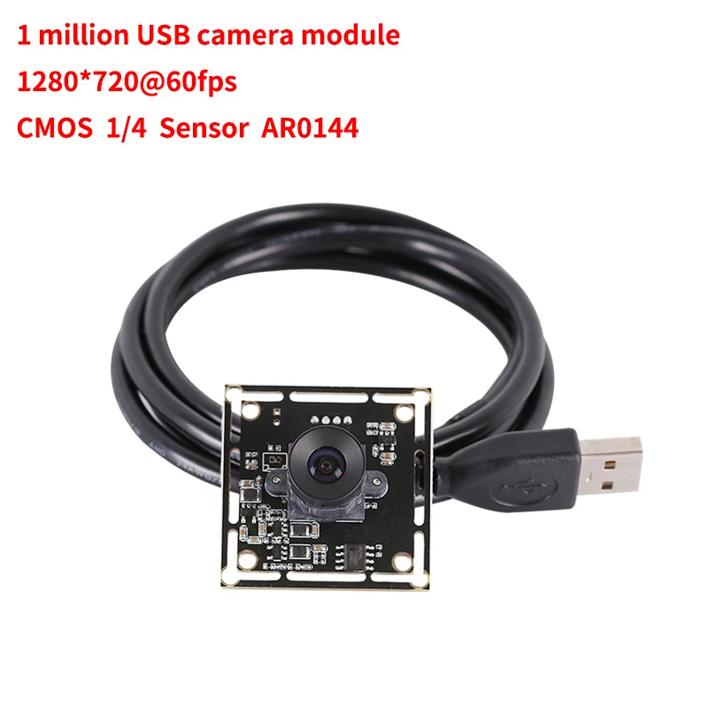 

HD 60FPS 720P USB-камерный модуль с глобальным затвором CMOS AR0144 Цветная/монохромная мини-веб-камера для ПК, Paspberry Pi, Android