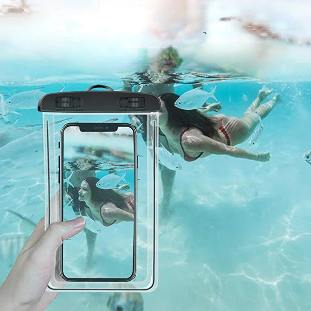 Airbag Waterproof Phone Case For iPhone Samsung Xiaomi Swimming Bag Underwater Case Water Proof Bag Mobile Phone Coque Cover